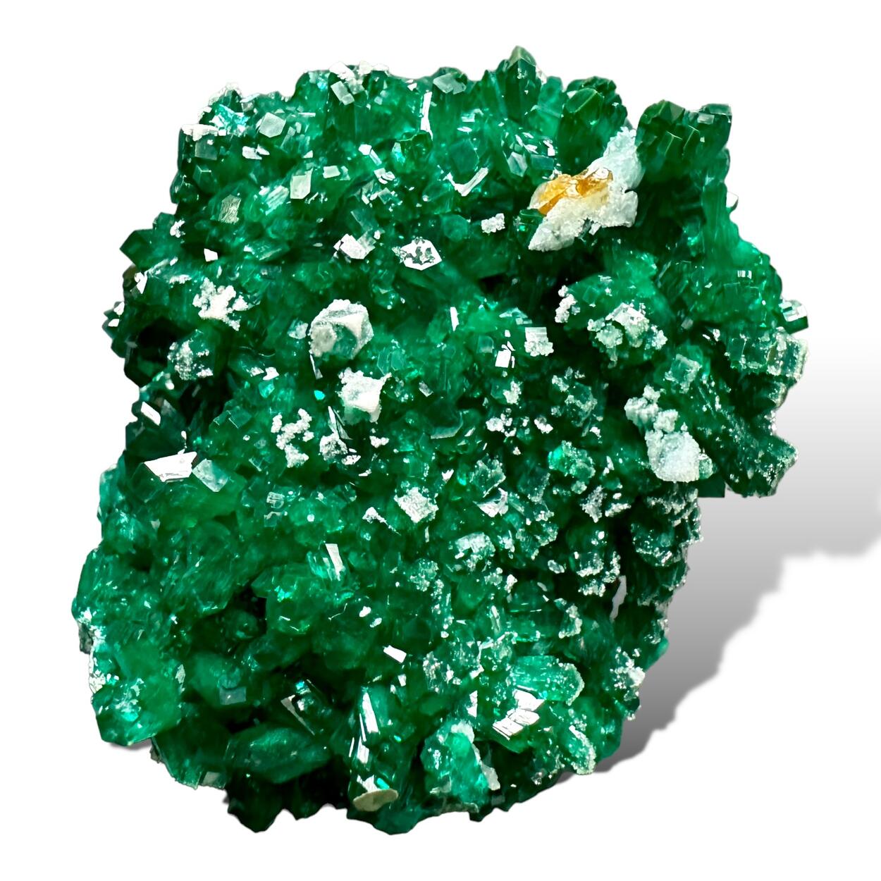Dioptase On Chrysocolla With Wulfenite
