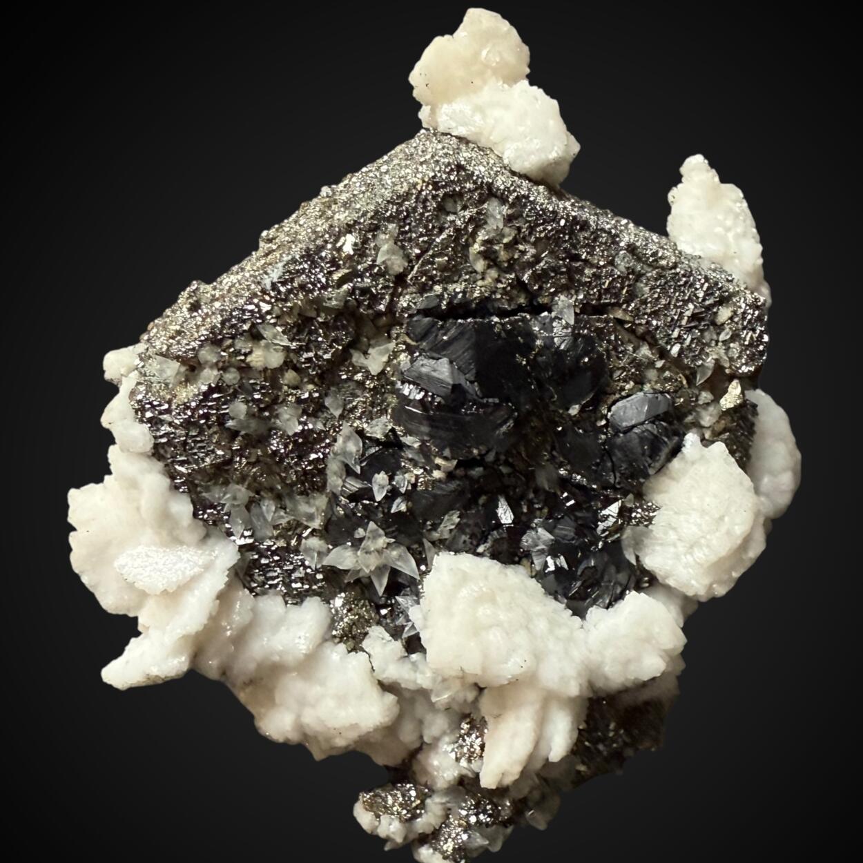 Pyrite Psm Pyrrhotite With Dolomite & Sphalerite