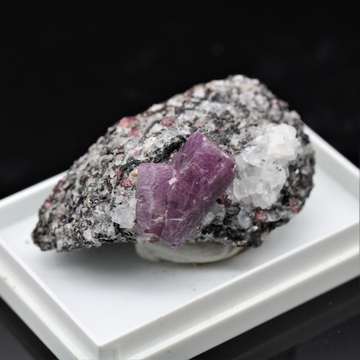 Tourmaline On Corundum