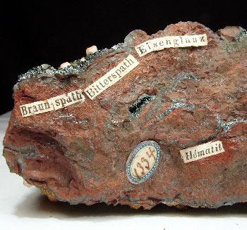 Hematite With Siderite Conichalcite Dolomite & Calcite