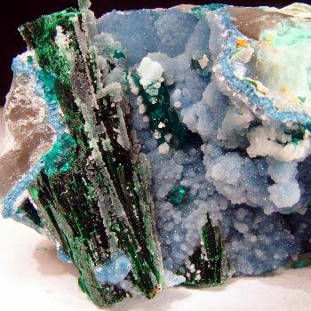 Malachite Shattuckite Quartz & Dioptase