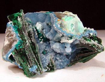 Malachite Shattuckite Quartz & Dioptase