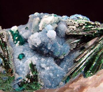 Malachite Shattuckite Quartz & Dioptase