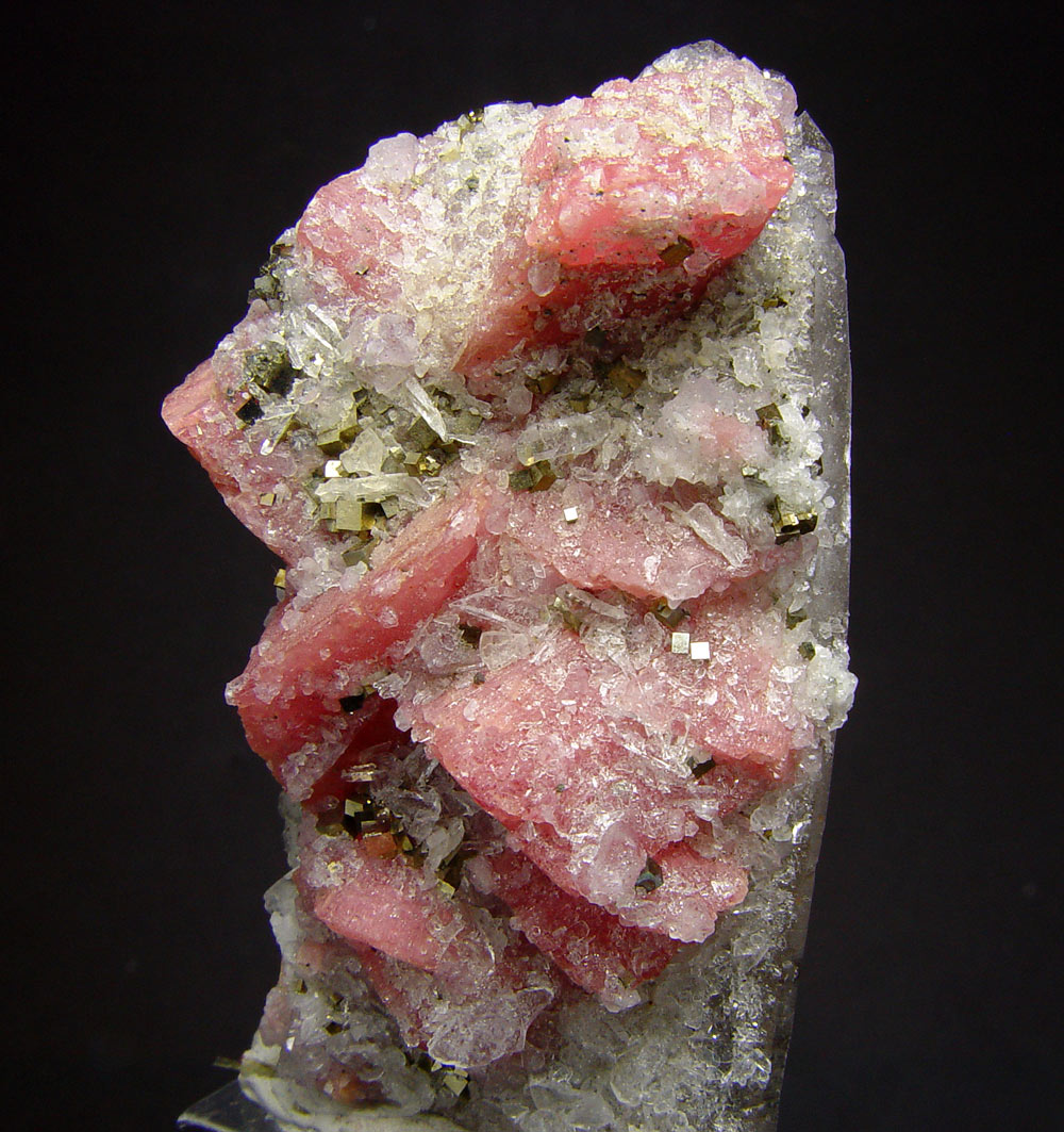 Rhodochrosite On Quartz