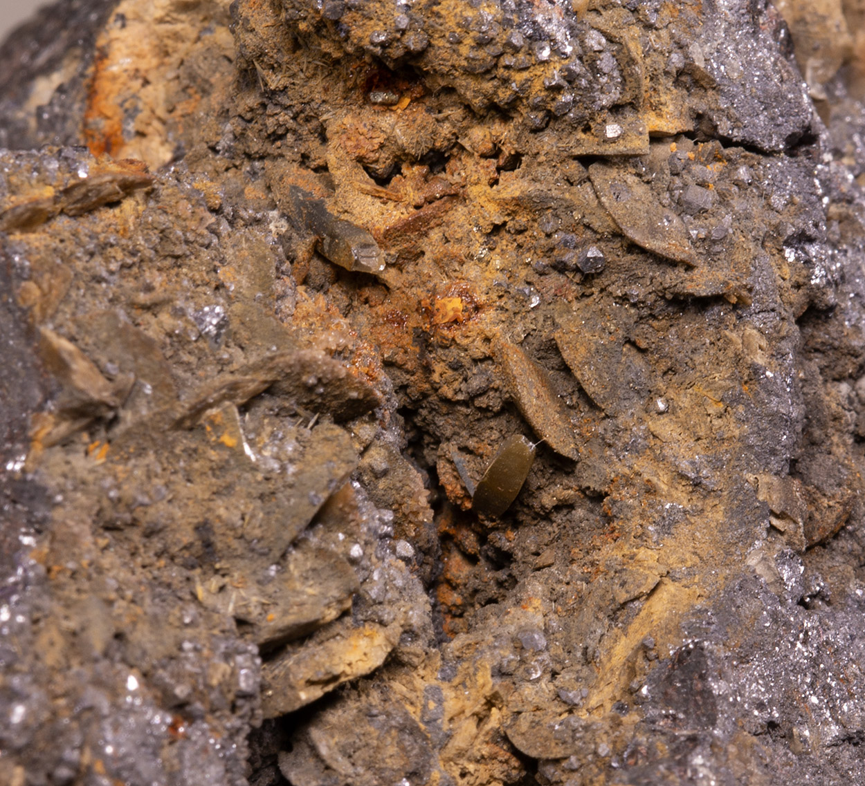 Wulfenite Galena & Siderite