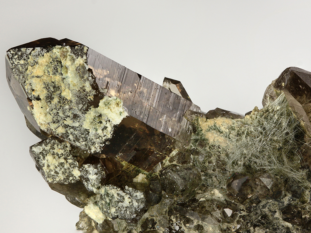 Smoky Quartz & Byssolite