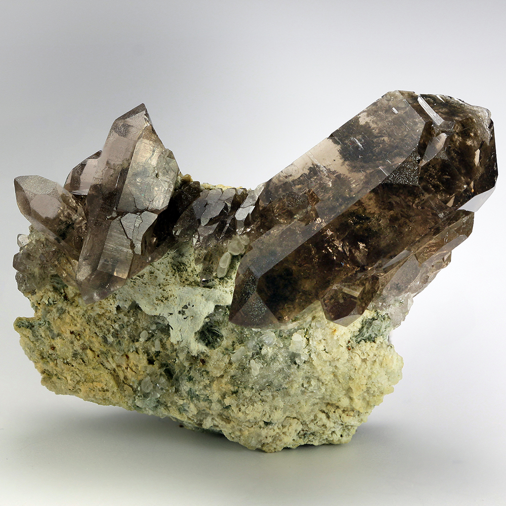 Smoky Quartz & Byssolite
