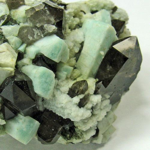 Smoky Quartz & Amazonite & Albite