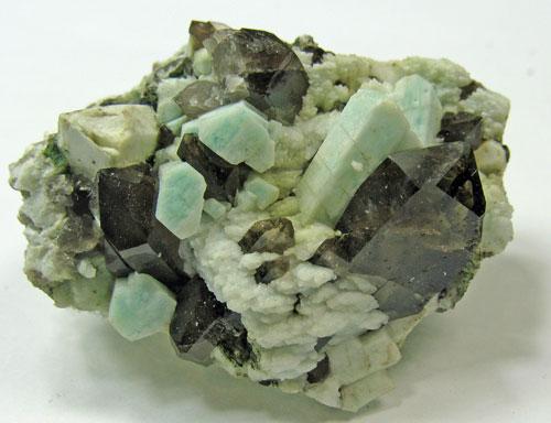 Smoky Quartz & Amazonite & Albite