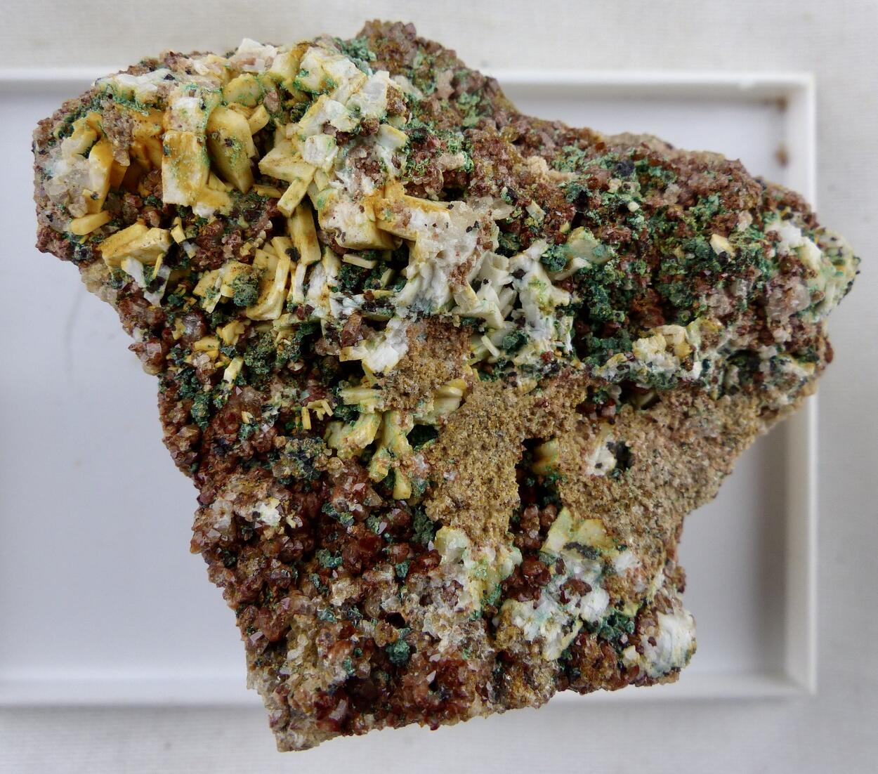 Malachite & Baryte & Quartz & Calcite