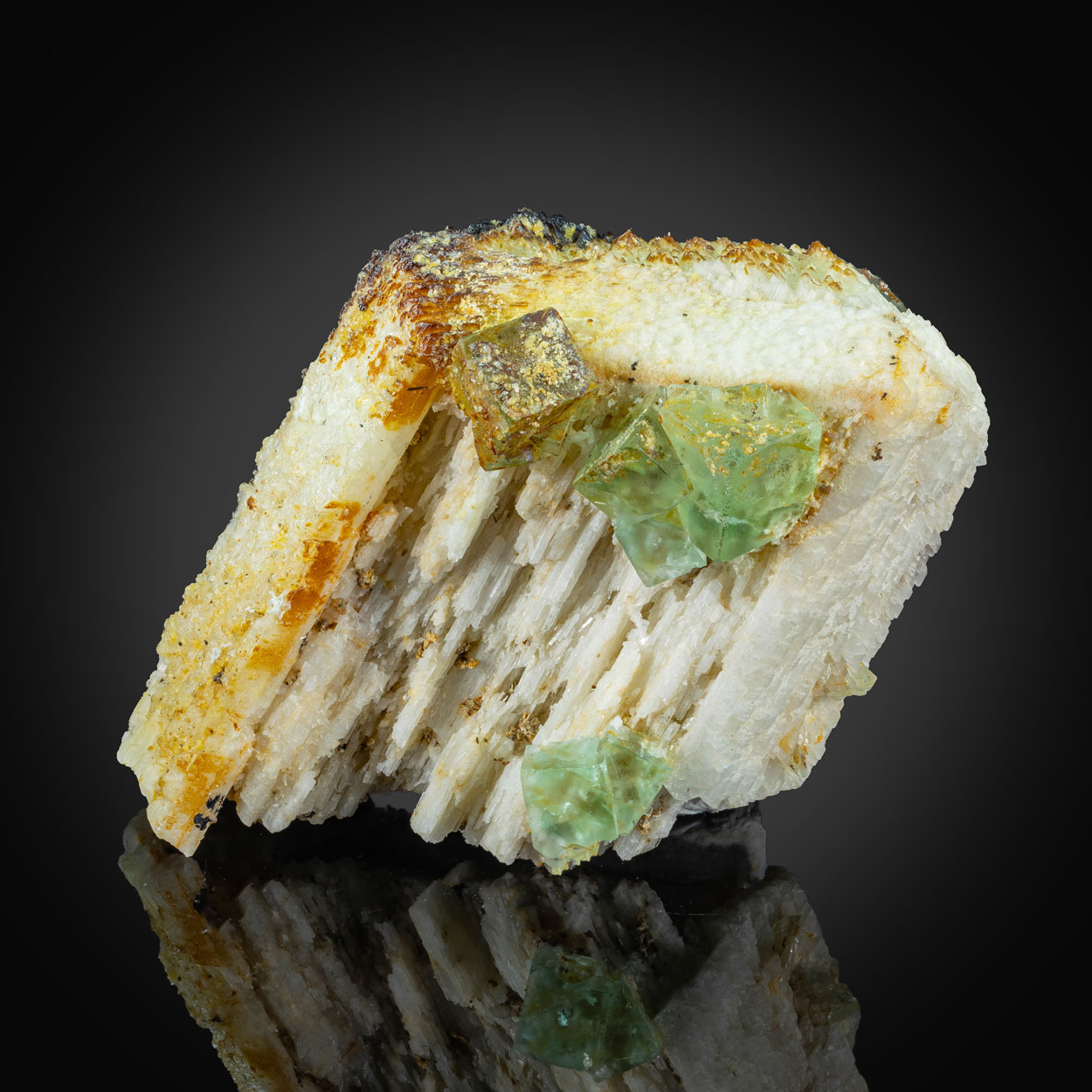 Fluorite On Feldspar