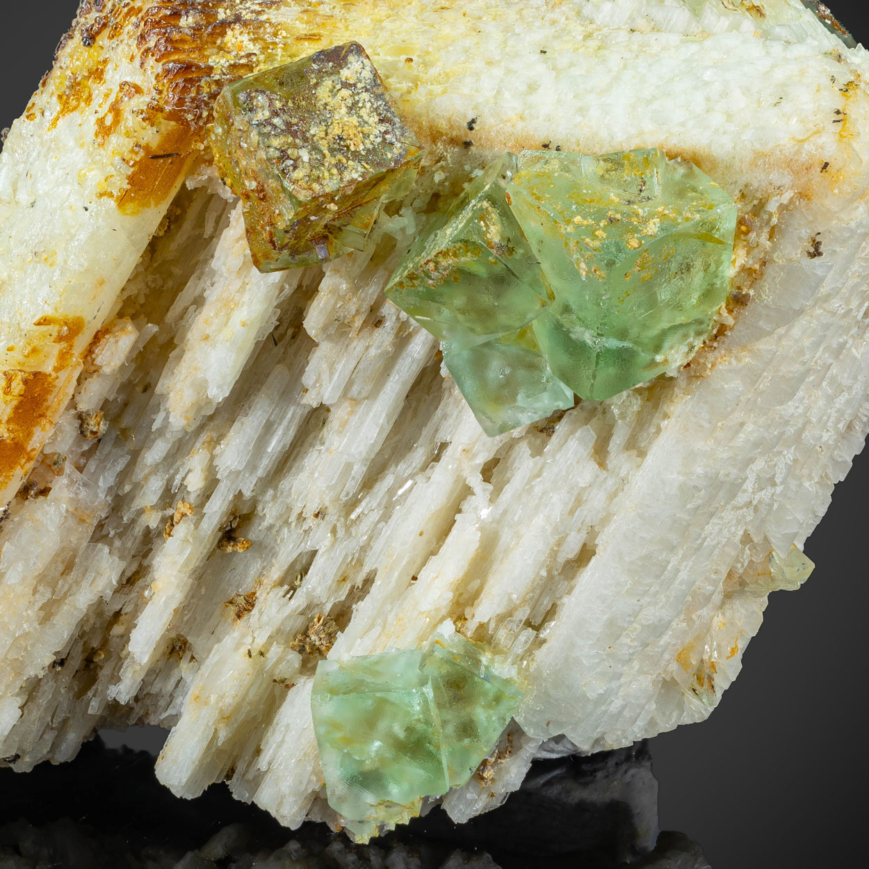 Fluorite On Feldspar