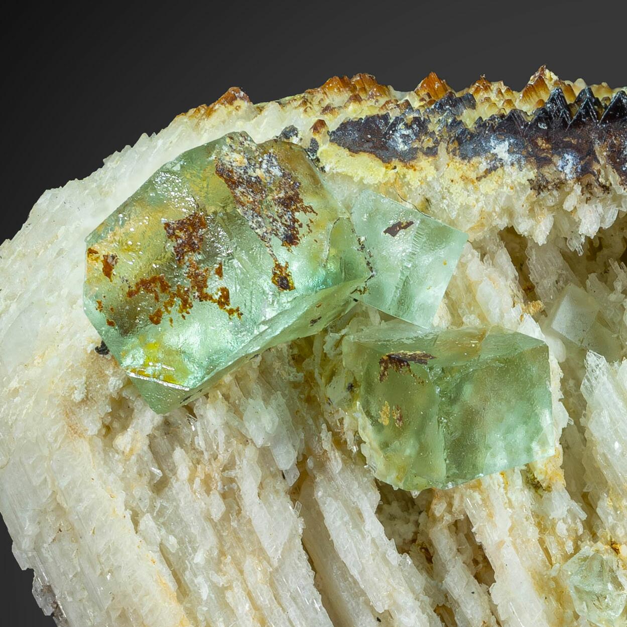 Fluorite On Feldspar