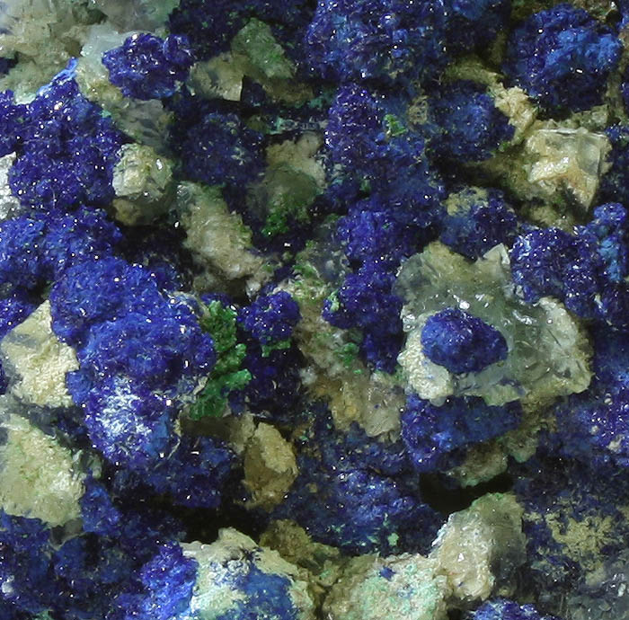 Azurite Calcite & Conichalcite