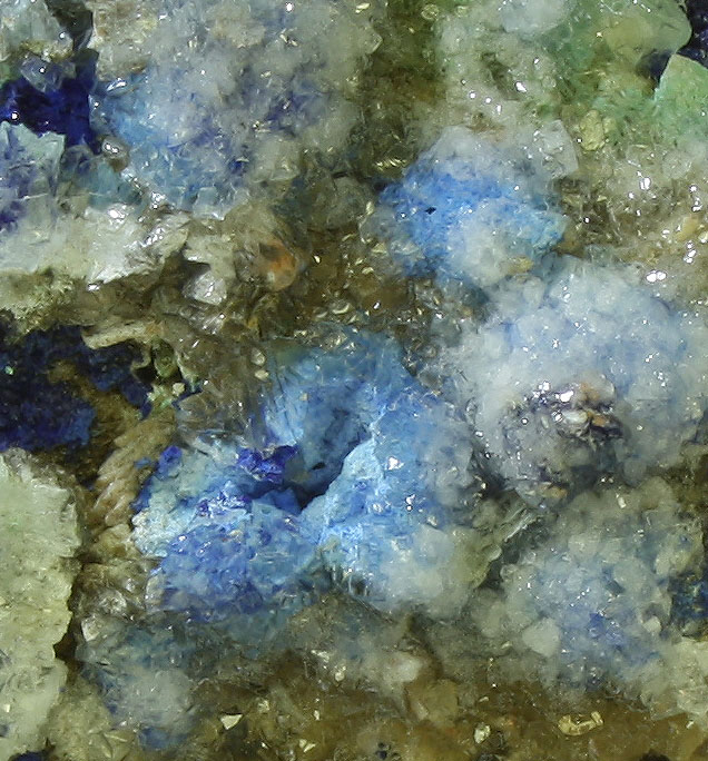 Azurite Calcite & Conichalcite