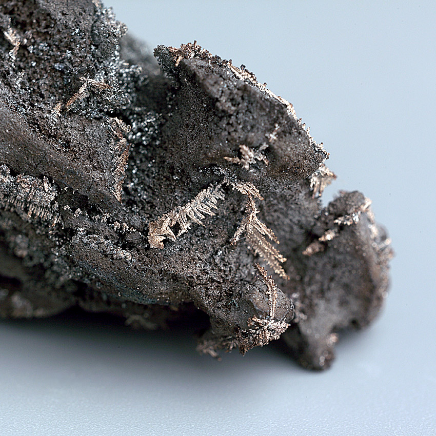 Native Silver & Chloanthite On Native Arsenic