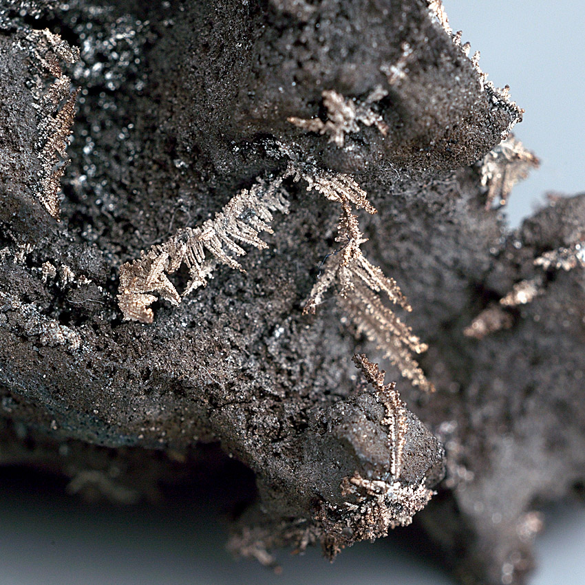 Native Silver & Chloanthite On Native Arsenic