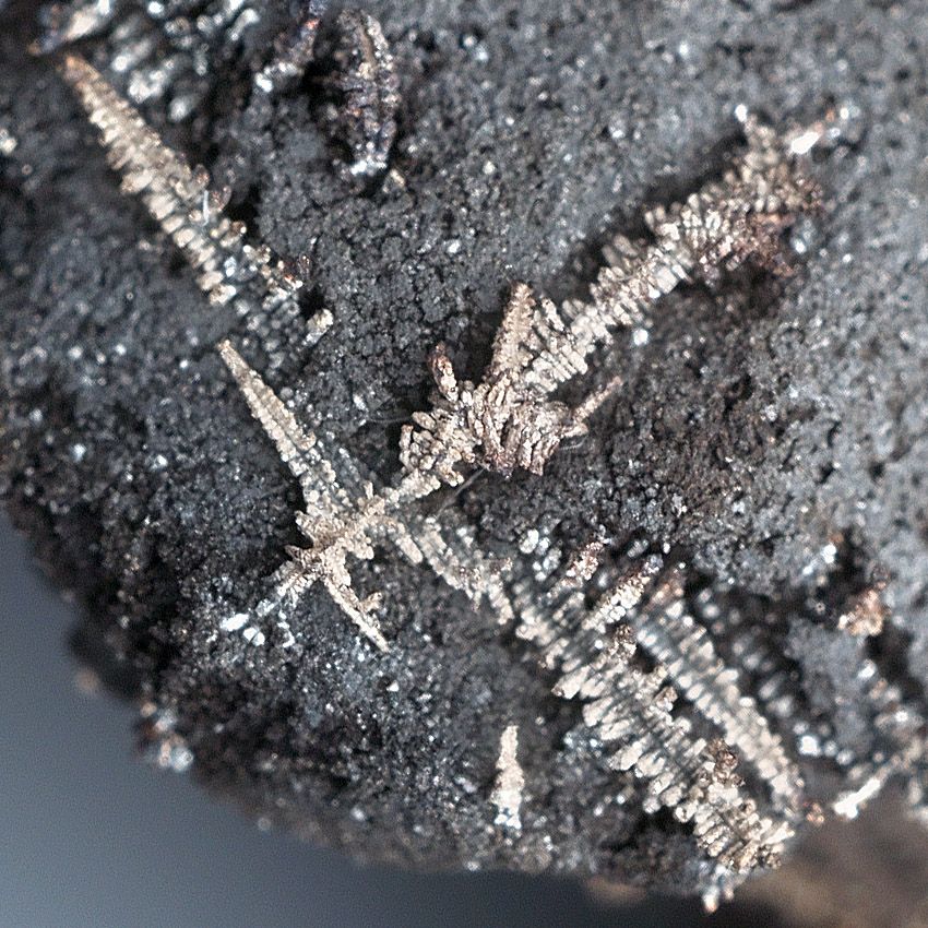 Native Silver & Chloanthite On Native Arsenic