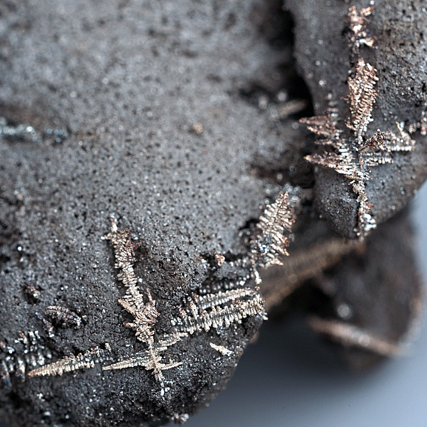 Native Silver & Chloanthite On Native Arsenic
