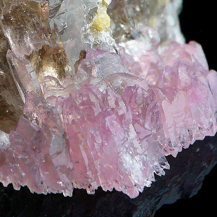 Rose Quartz On Smoky Quartz
