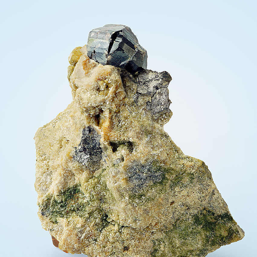 Cassiterite & Arsenopyrite On Gilbertite