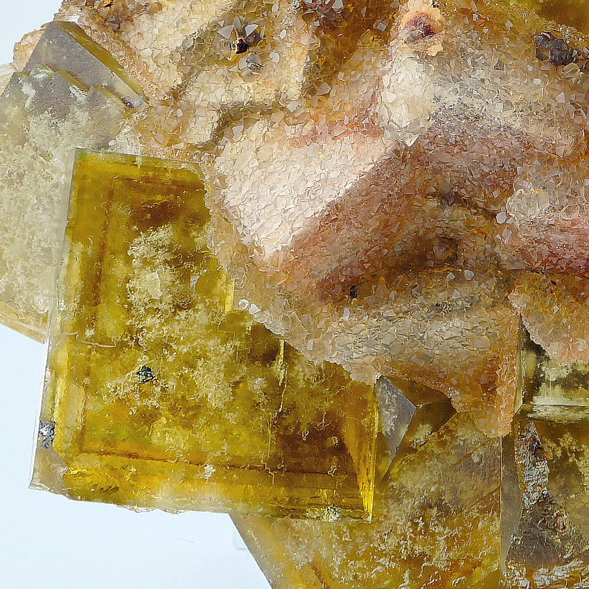 Fluorite With Quartz Var Eisenkiesel