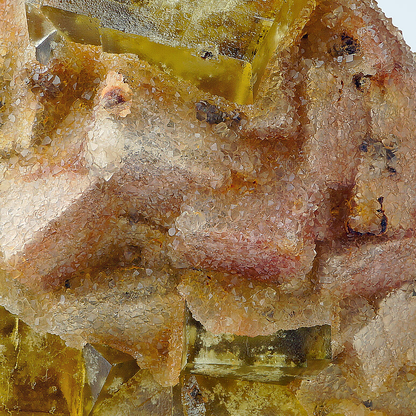 Fluorite With Quartz Var Eisenkiesel