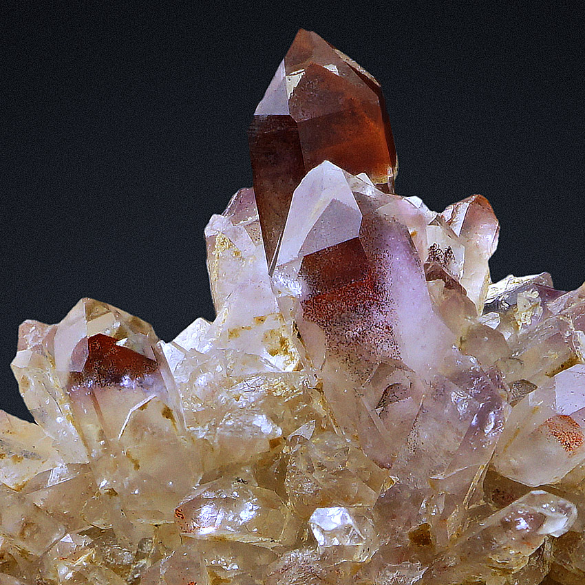 Quartz Var Amethyst With Eisenkiesel