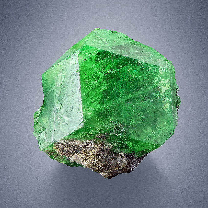 Grossular Var Tsavorite With Graphite