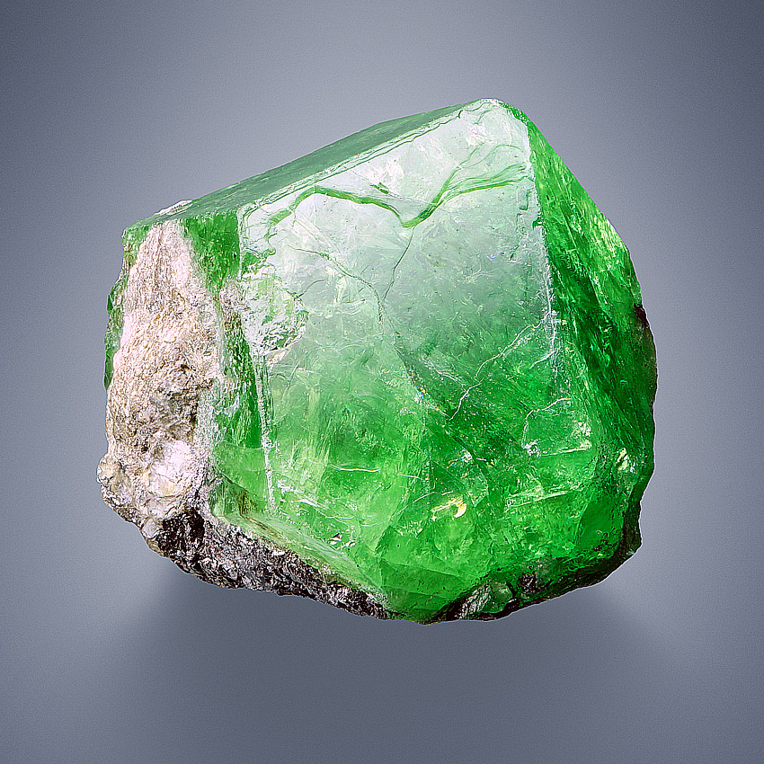 Grossular Var Tsavorite With Graphite