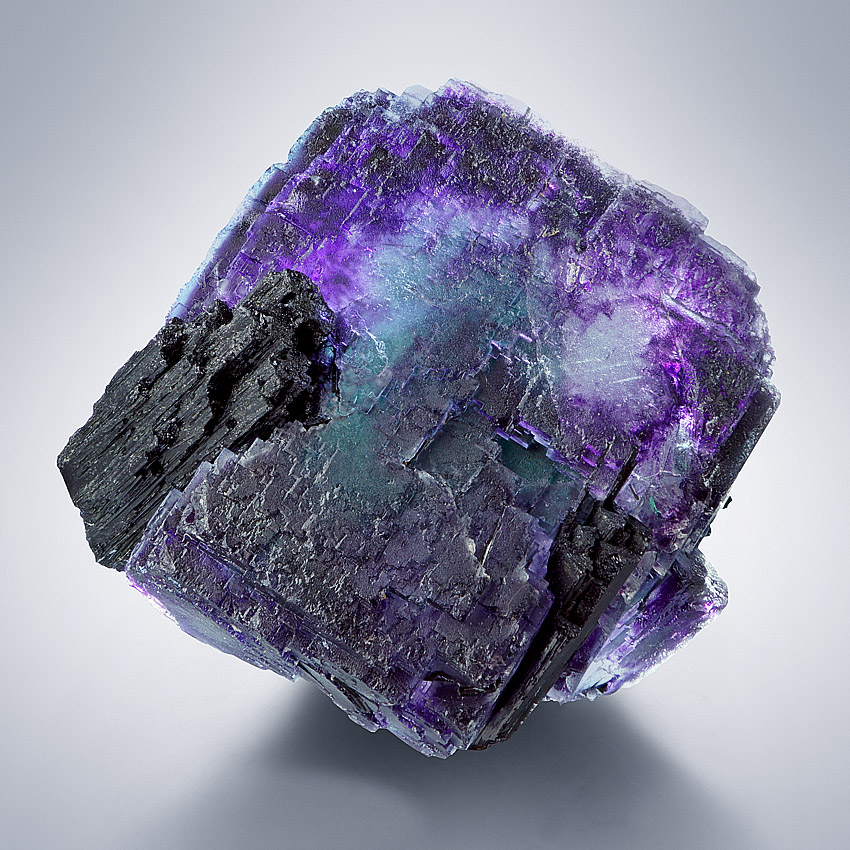 Fluorite With Schorl
