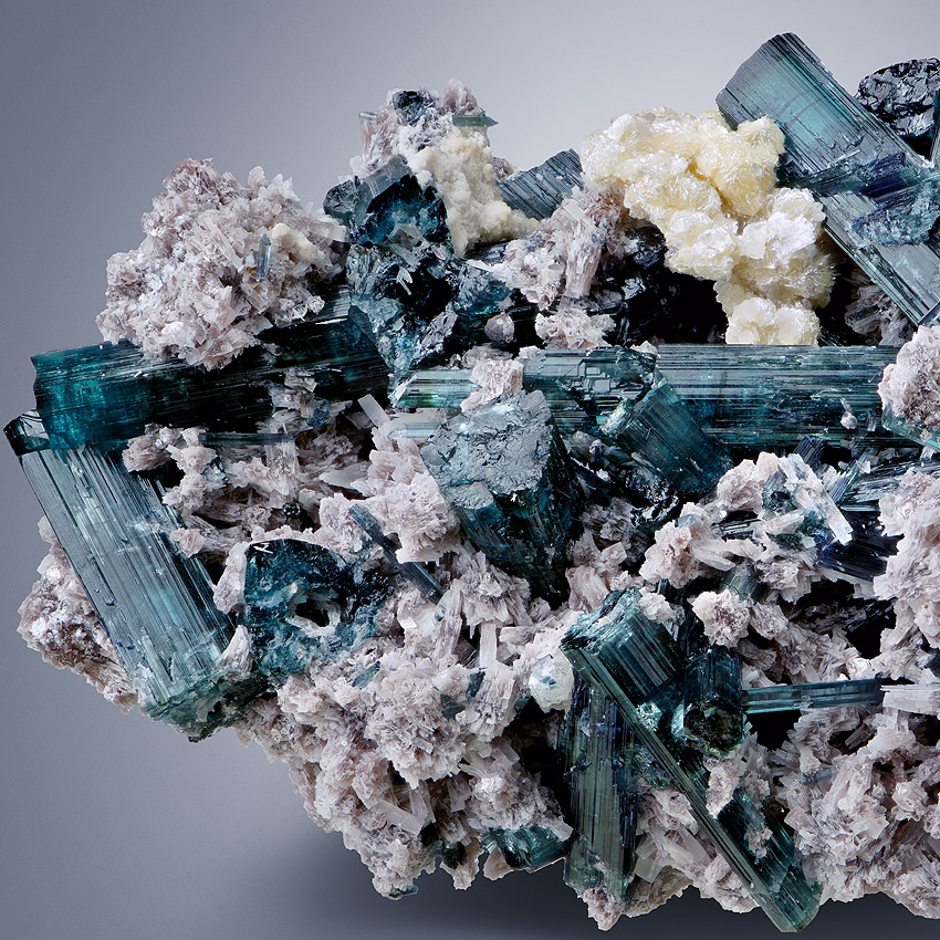Tourmaline Var Indicolite & Lepidolite