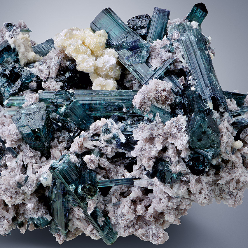 Tourmaline Var Indicolite & Lepidolite