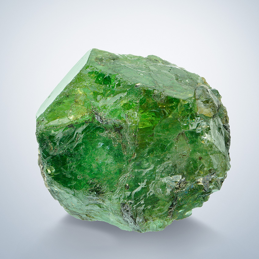 Grossular Var Tsavorite With Graphite
