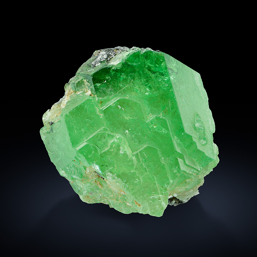 Grossular Var Tsavorite With Graphite