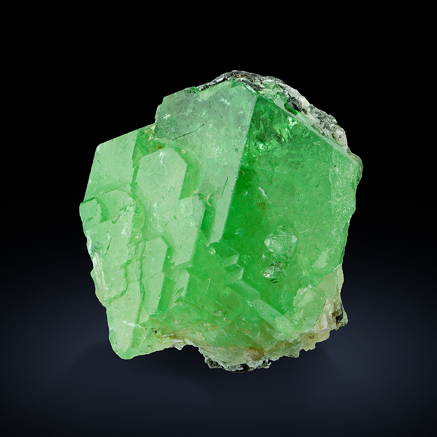 Grossular Var Tsavorite With Graphite
