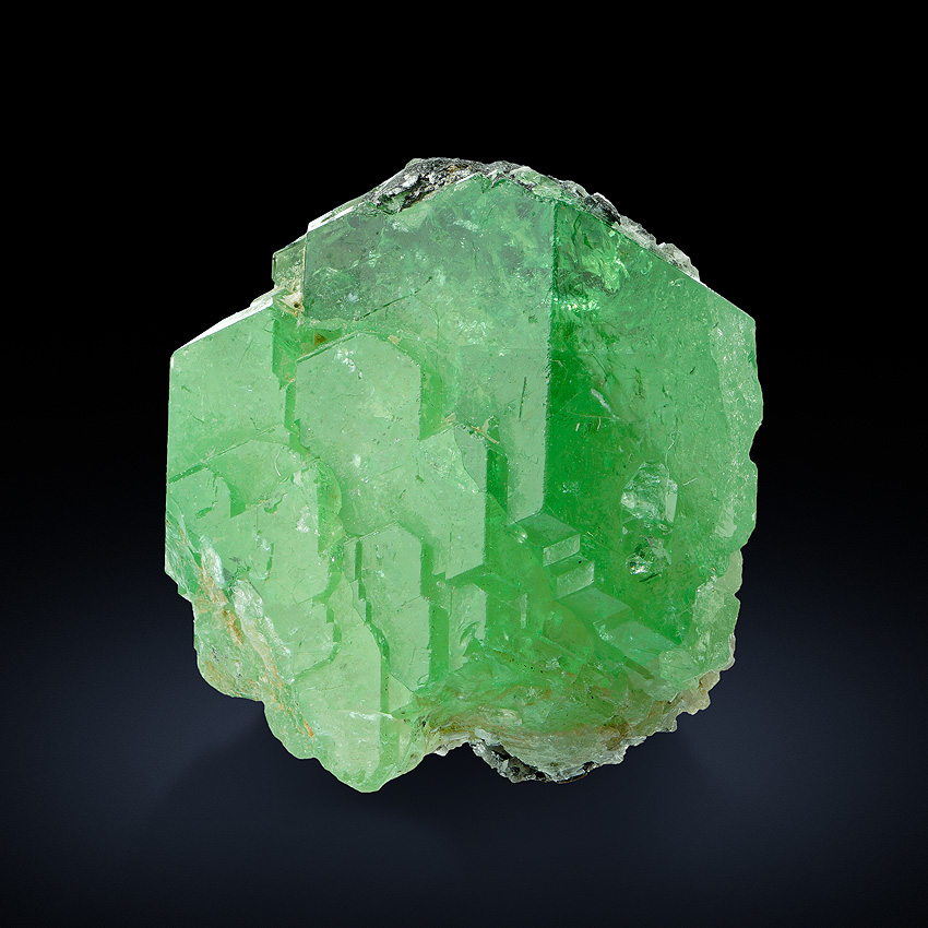 Grossular Var Tsavorite With Graphite