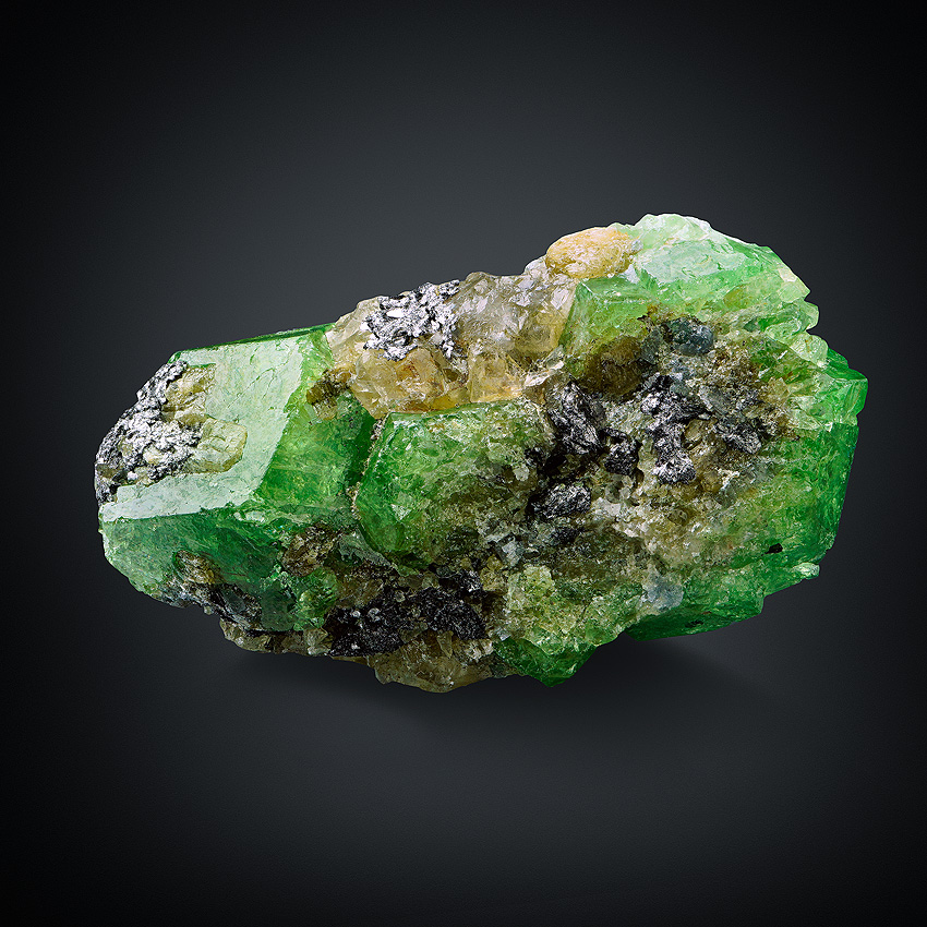 Grossular Var Tsavorite & Graphite