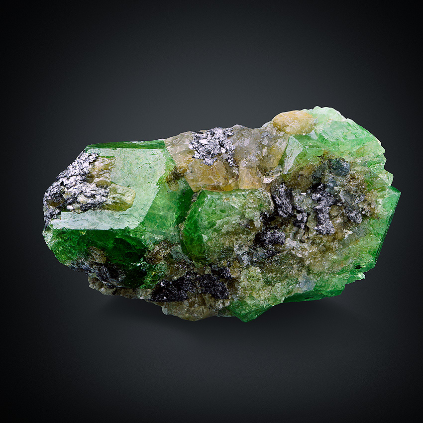 Grossular Var Tsavorite & Graphite
