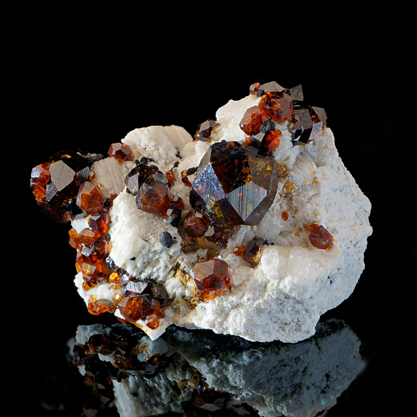 Garnet Var Spessartine On Microcline