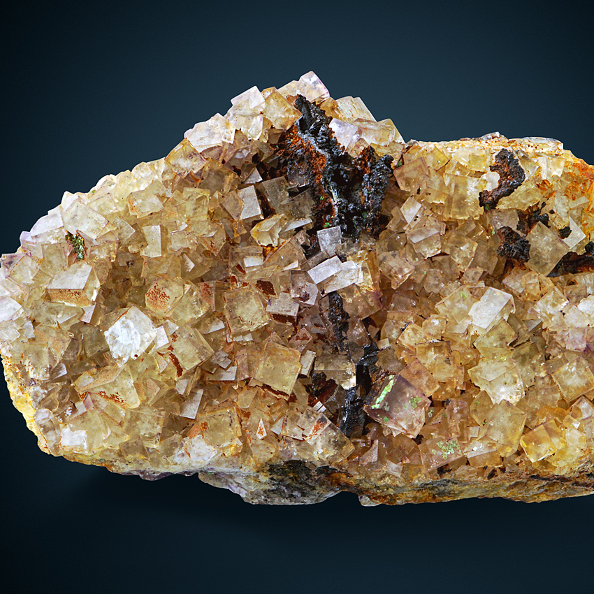 Metazeunerite On Fluorite