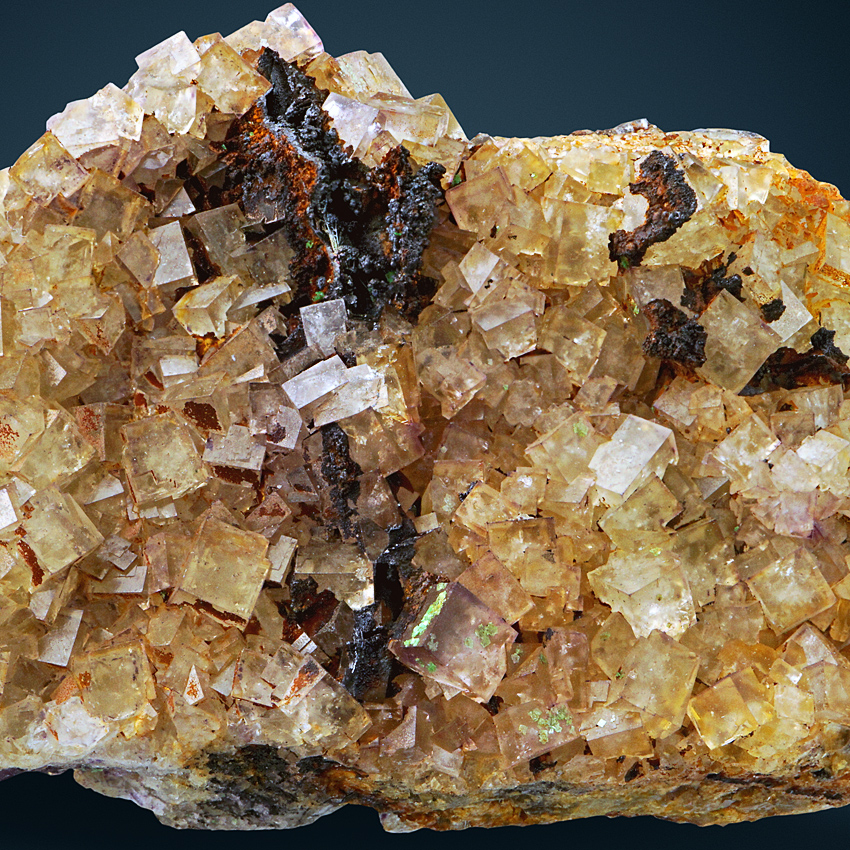 Metazeunerite On Fluorite