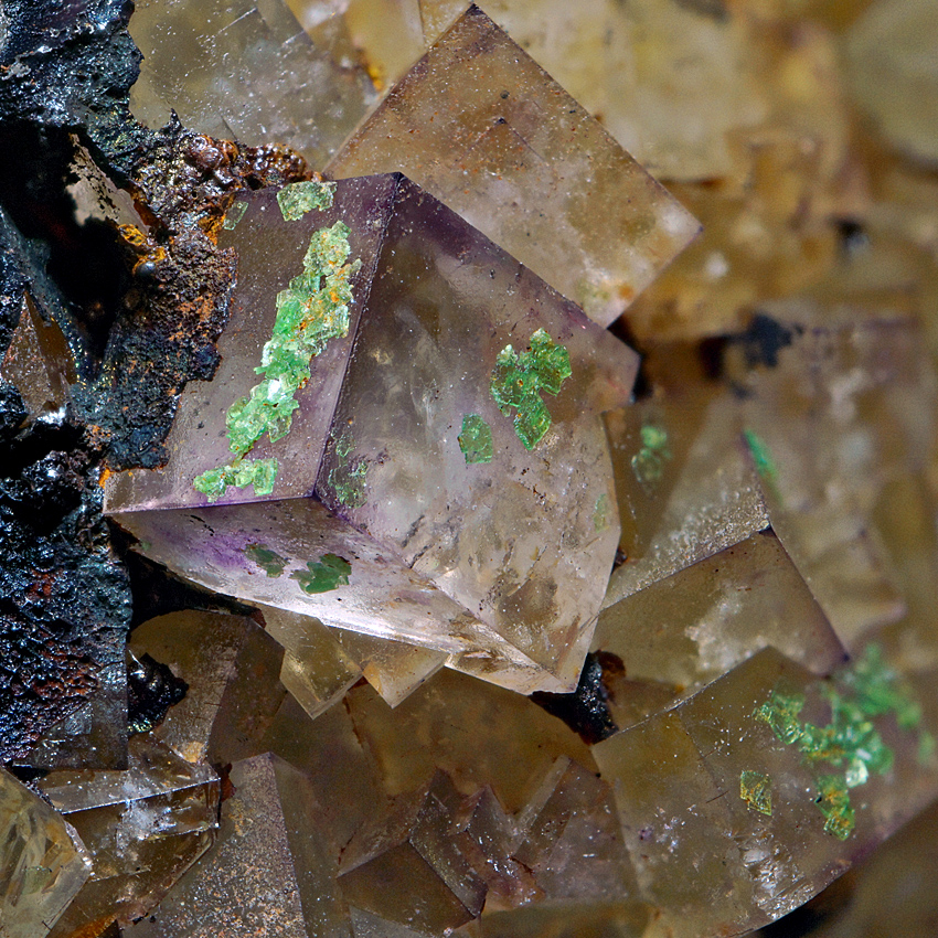 Metazeunerite On Fluorite