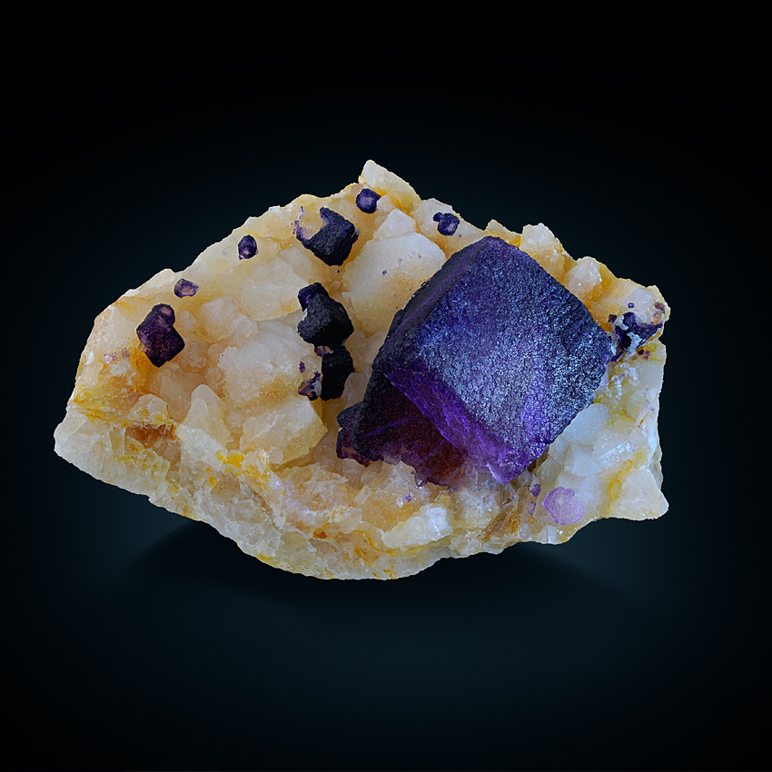 Fluorite On Quartz