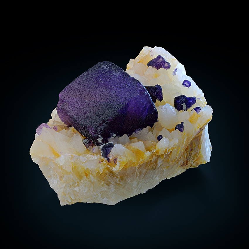 Fluorite On Quartz