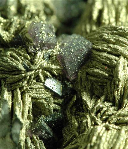 Fluorite On Pyrite On Baryte