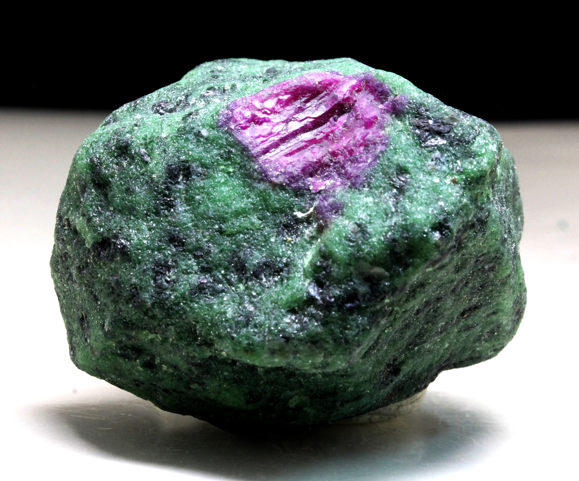 Ruby With Zoisite & Tschermakite