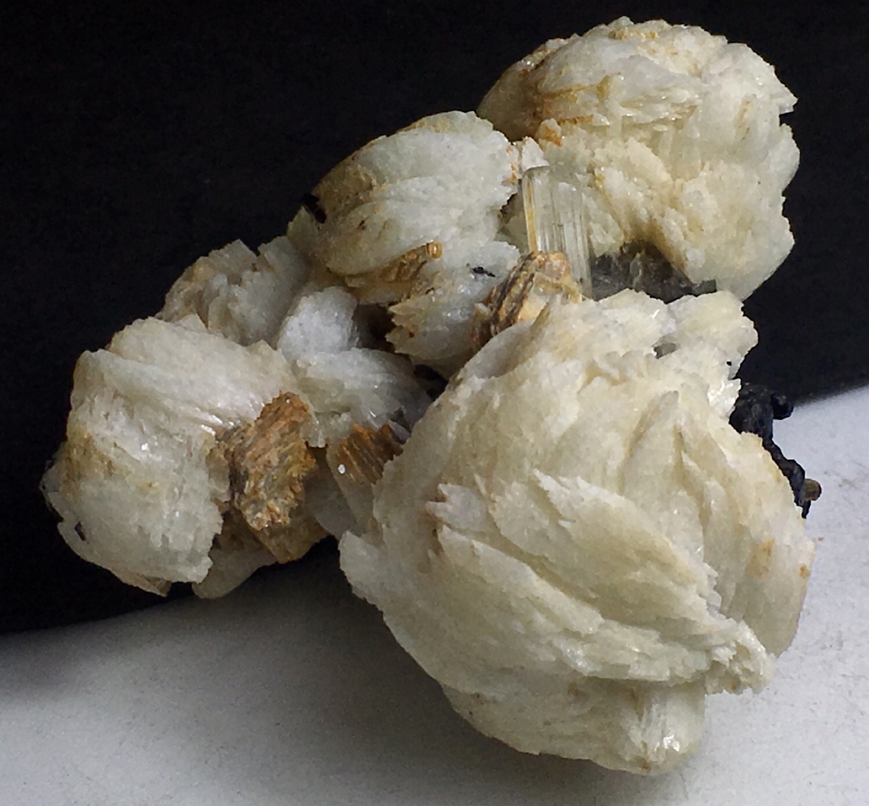 Aquamarine With Columbite Schorl & Feldspar