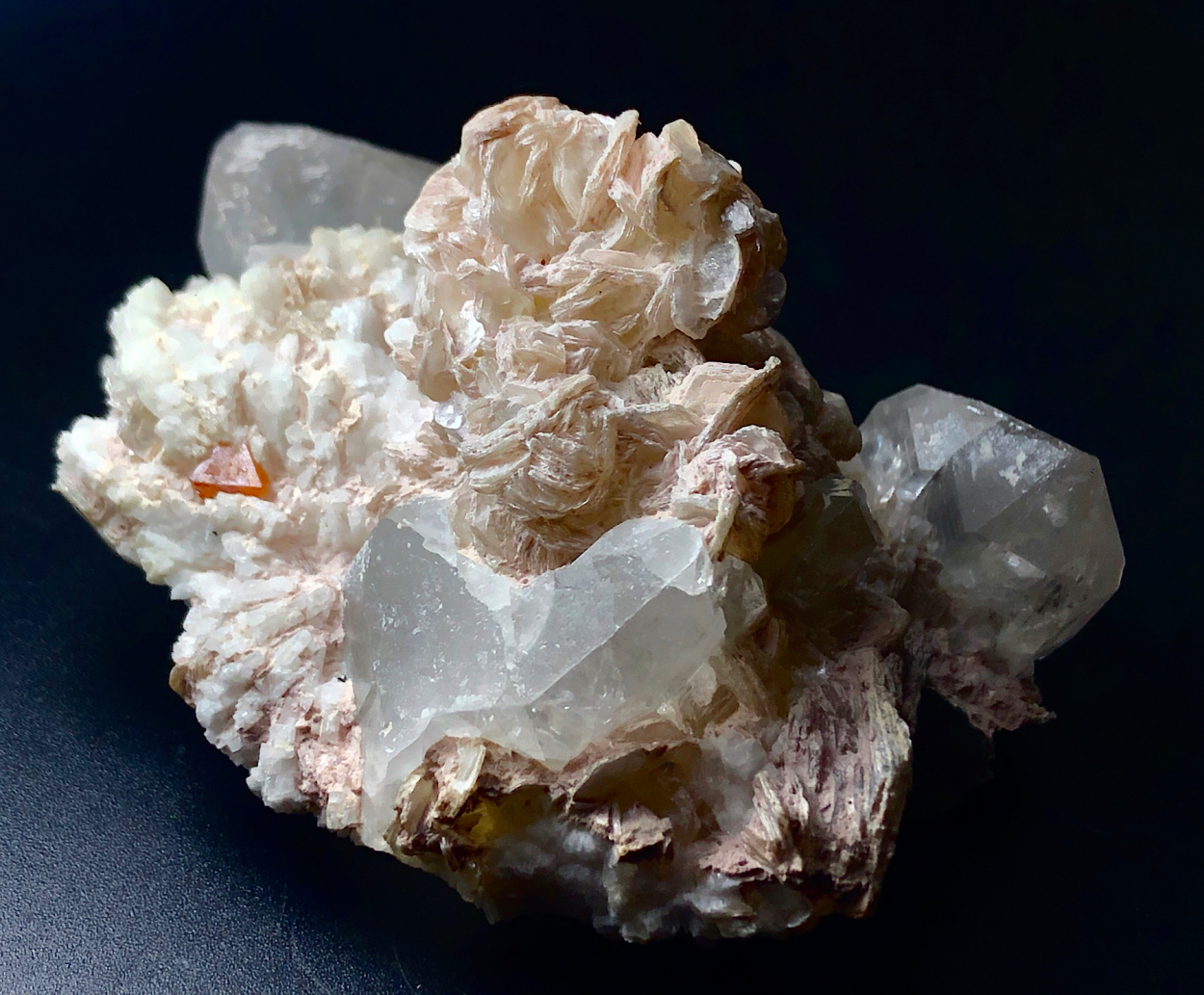 Stibiomicrolite With Lepidolite & Quartz