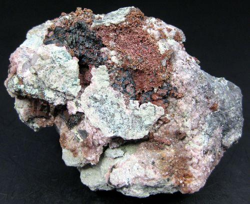 Cuprite & Native Copper With Cobaltoan Calcite